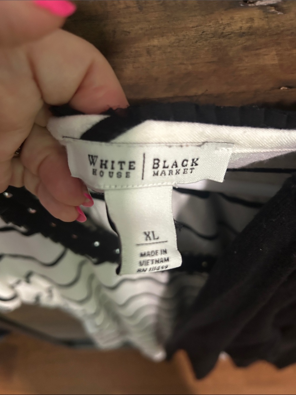 White House Black Market. Black floral cardigan and B/W Stripe Tshirt. Set of 2 - Picture 3 of 13